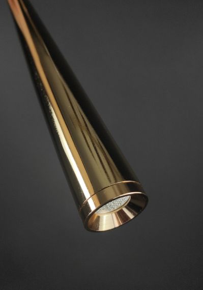 Люстра світлодіодна підвісна LED світильник для квартири на стелю лед 27683 Золото 64-160х6х6 см. | Зображення 2