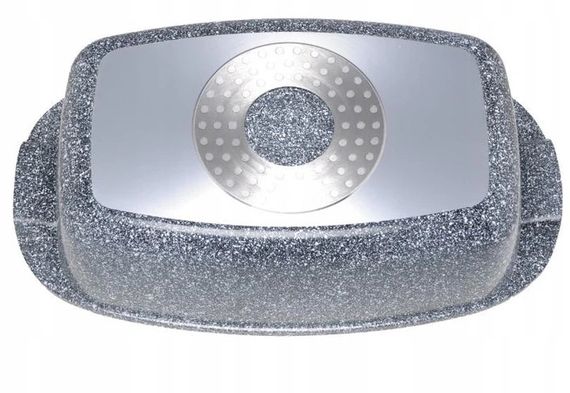 Гусятница с крышкой Ofenbach Vizo KM-100517 32х10.5 см 5.5 л серая | Зображення 3