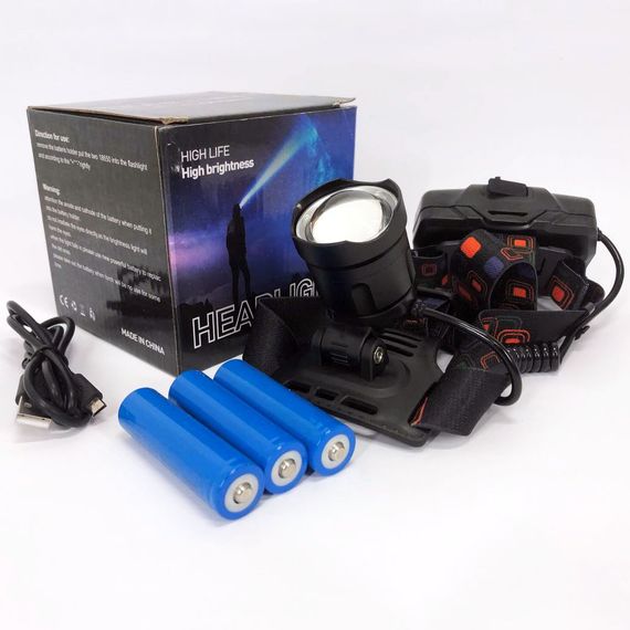 Ліхтар налобний X-Balong XQ-219-HP50 акумуляторний LED zoom з функцією Power Bank 3 режими роботи | Зображення 5