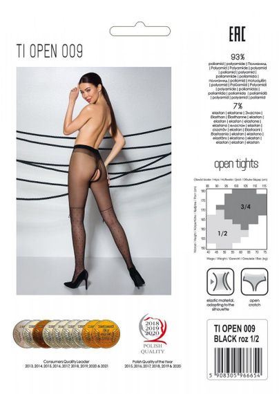 Колготки з відкритим доступом, імітація ботфорт Passion TIOPEN 009 3/4 (20 den), black sexstyle | Зображення 3