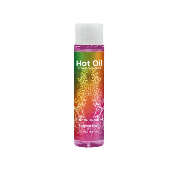 Разогревающая съедобная массажная масло HOT OIL Unicorn Elixir, 100 мл Nuei (Испания) sexstyle | Зображення 1