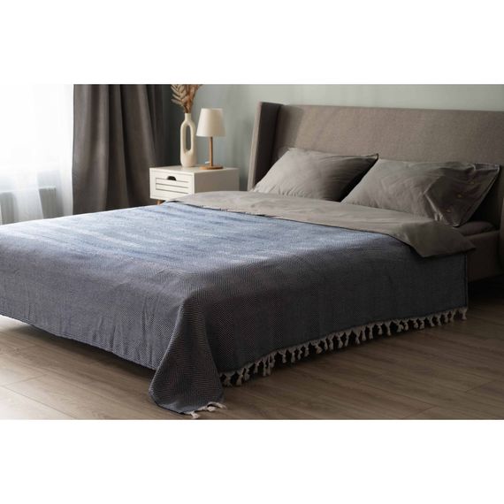 Плед Ardesto Summer 100% бавовна, синій 140х190 см (ART0915SB) | Зображення 3