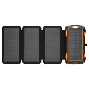 УМБ PowerBank із сонячною панеллю, повербанк КВАНТ SC26/3 20000mAh + 3 panels