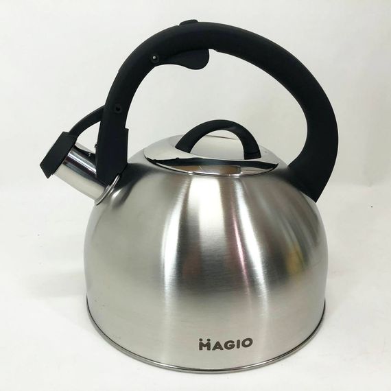 Чайник Magio MG-1192 2.5 л зі свистком, металевий чайник з нержавіючої сталі, чайники для плит | Зображення 4