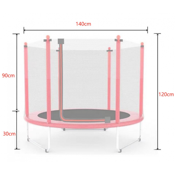 Батут манеж дитячий з сіткою Atleto 140 см синій KRB10 | Зображення 2