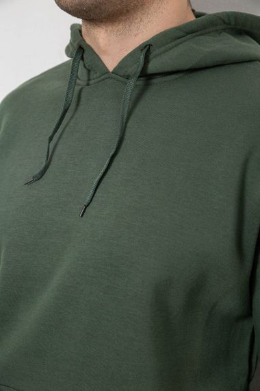 Спортивный костюм мужской на флисе, цвет хаки, 244R9162 | Зображення 4