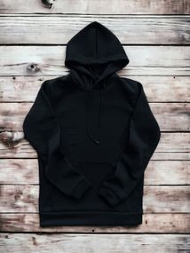 Женский теплый худи толстовка на флисе DA2444 размер S цвет черный