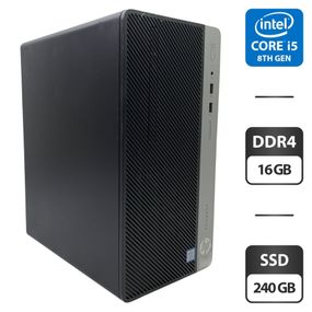 Комп'ютер HP ProDesk 400 G5 Tower / Intel Core i5-8500 (6 ядер по 3.0 - 4.1 GHz) / 16 GB DDR4 / 240 GB SSD / Intel UHD Graphics 630 б/в