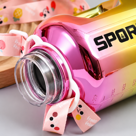 Бутылка для воды SPORTS «Pink Mirror» - Зеркальная светоотражающая фляга 1000 мл | Зображення 2