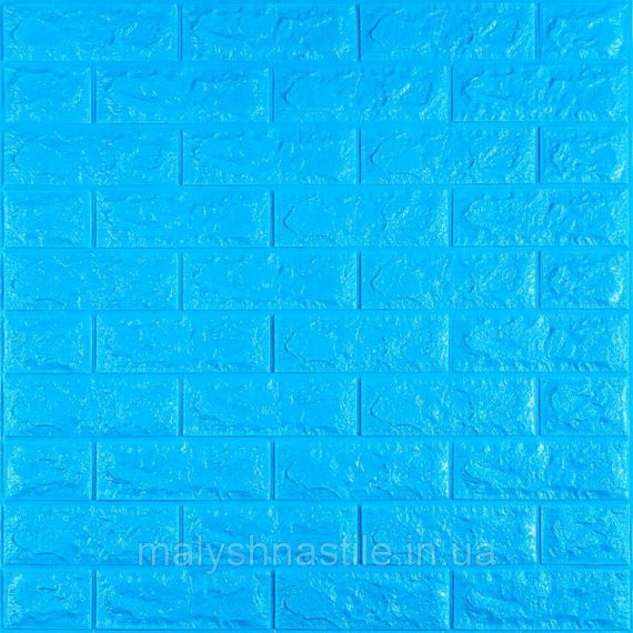 3D панель самоклеющаяся кирпич Синий 700x770x7мм (003-7) SW-00000060
