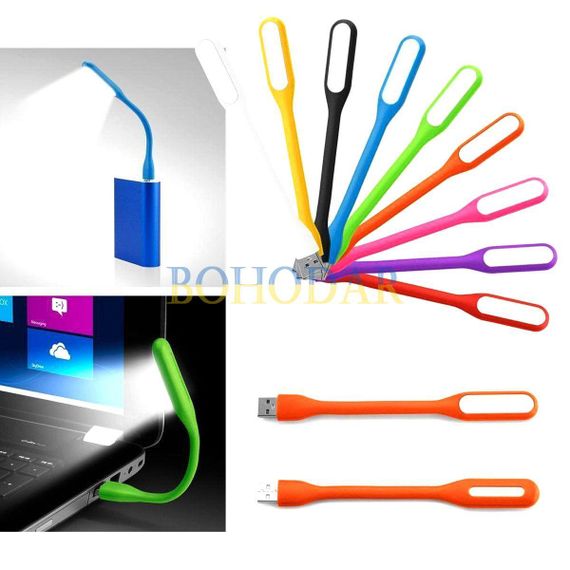 Лампа гнучка USB TRIZAND 13175 червоний колір LED 5V 1.2W ліхтарик підсвітка нічник для ноутбука повербанку і т.п. | Зображення 4