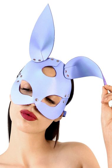 Кожаная маска Зайки Art of Sex Bunny mask One Size Лавандовый