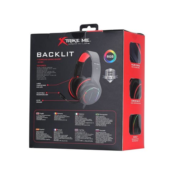 Навушники Xtrike ME GH-903 RGB-LED Black (GH-903) | Зображення 5