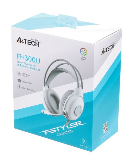 Гарнітура A4-Tech FH300U USB, колір білий | Зображення 3