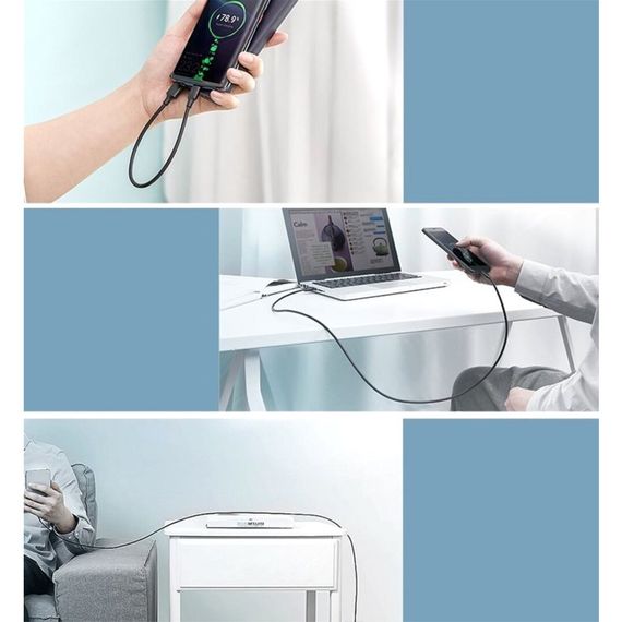 Дата кабель USB 2.0 AM to Type-C 3.0m 3.0A 18W US287 Black Ugreen (60826) | Зображення 8