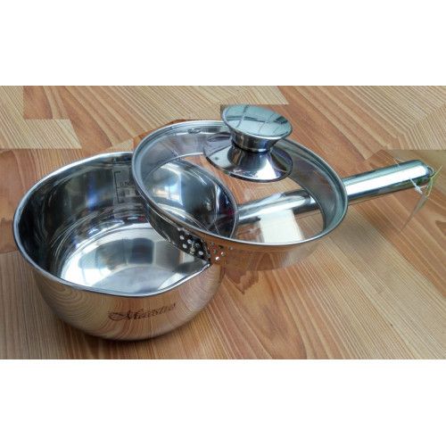 Ковш кухонный Maestro MR-3510-14S, 1 л, 14 см, из нержавеющей стали с крышкой, для всех типов плит | Зображення 6
