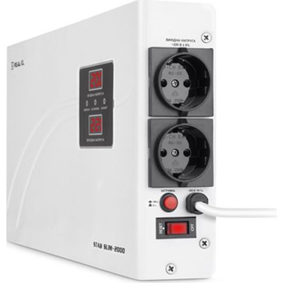 Стабілізатор REAL-EL STAB SLIM-2000, white (EL122400008) (EL122400008) | Зображення 4