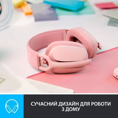 Навушники Logitech Zone Vibe 100 Wireless Rose (981-001224) (981-001224) | Зображення 1