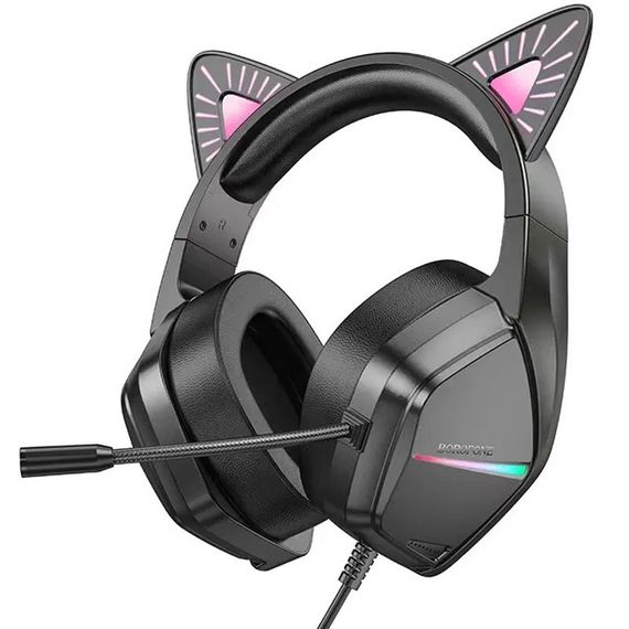 Накладные наушники BOROFONE BO106 Cute cat (USB+3.5mm/2m) Phantom Cat | Зображення 2