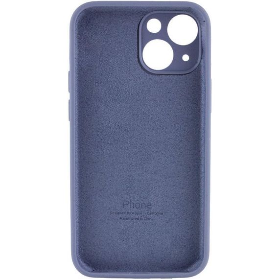 Чохол Silicone Case Full Camera Protective (AA) для Apple iPhone 15 Plus (6.7") Сірий / Lavender Gray | Зображення 1