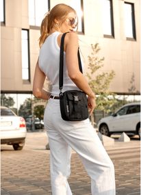 Сумка жіноча Sambag TEL Чорна 17 х 17 х 6 см (70151065)