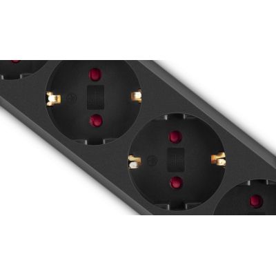 Сетевой фильтр питания REAL-EL RS-6 Protect M 3m, black (EL122300034) | Зображення 1