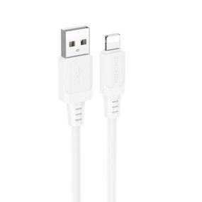 Дата кабель Borofone BX115 Lotto USB to Lightning 2.4A (1m) White