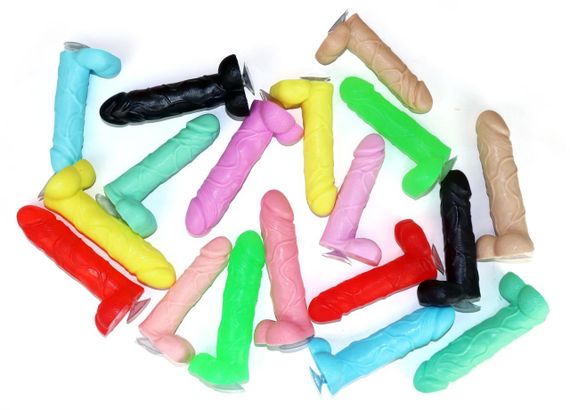 Крафтове мило-член із присоскою Чистий Кайф Red size L, натуральне Sex Aura | Зображення 3