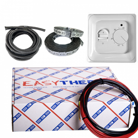 Кабель easyTherm EC 18 Вт/м + механічний регулятор для укладання підлоги в стяжку 10,1 м2 - 15,3 м2 (1710 Вт)