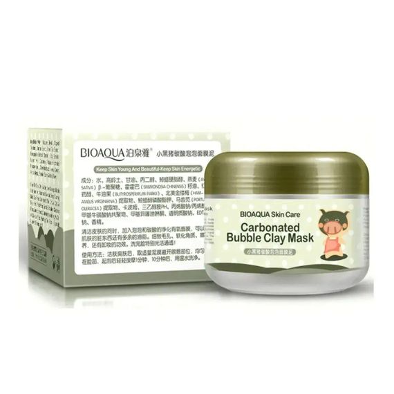 Пузырьковая маска для лица Bioaqua Carbonated Bubble Clay Mask с каолиновой глиной, 100 г | Зображення 2