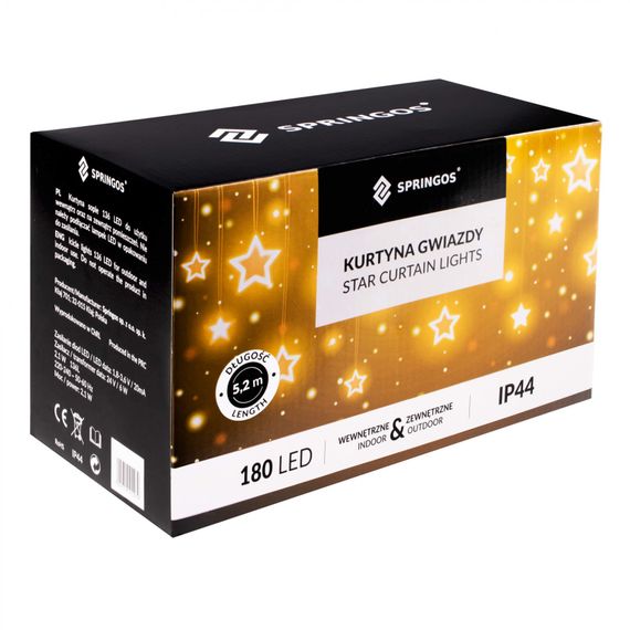 Гірлянда бахрома вулична (зовнішня) Springos 2 м 180 LED CL4005 Mix | Зображення 5