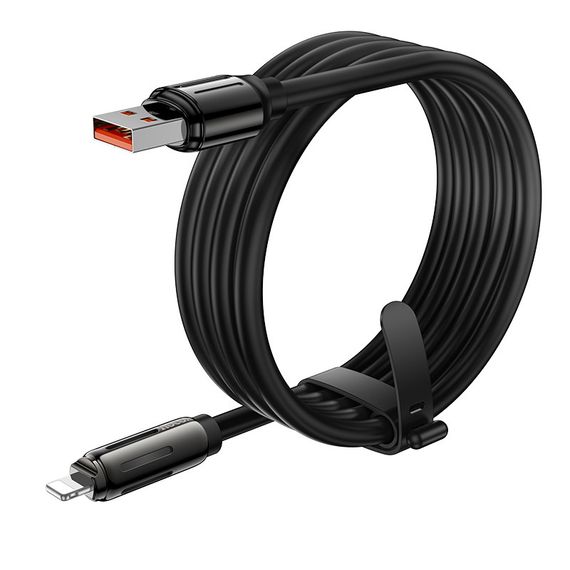 Дата кабель Hoco U136 Prize USB to Lightning 2.4A (1.2m) Black | Зображення 3