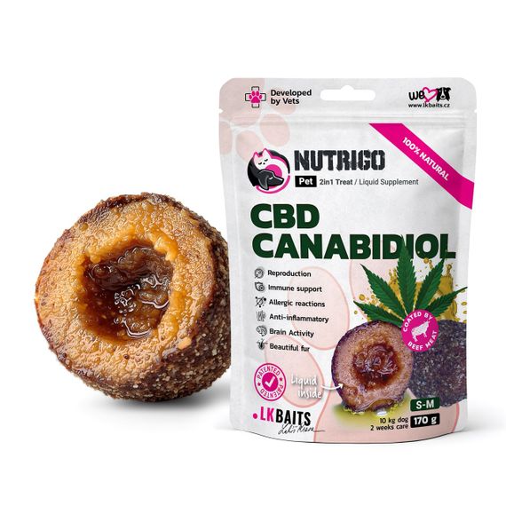 Ласощі з конопляною олією для собак середних порід LK Baits Pet Nutrigo CBD, 170 гр