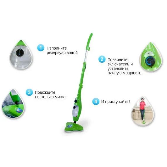 Универсальная паровая швабра Steam Cleaner X5 MOP 5 в 1 | Зображення 4