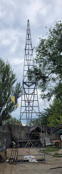Щогла для вітрогенератора складана (переломна) з лебідкою 12 метрів | Зображення 2