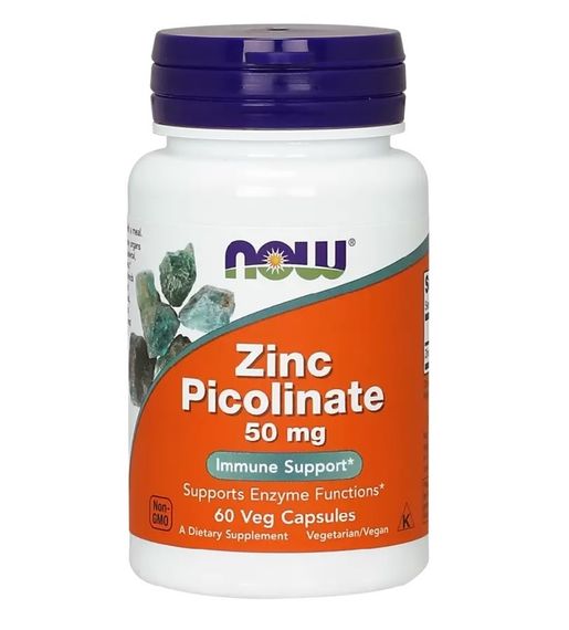 Микроэлемент Цинк NOW Foods Zinc Picolinate 50 mg 60 Caps