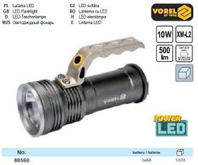 Фонарь CREE XM-LM Польша 10Вт 3 режима 500 lm VOREL-88560