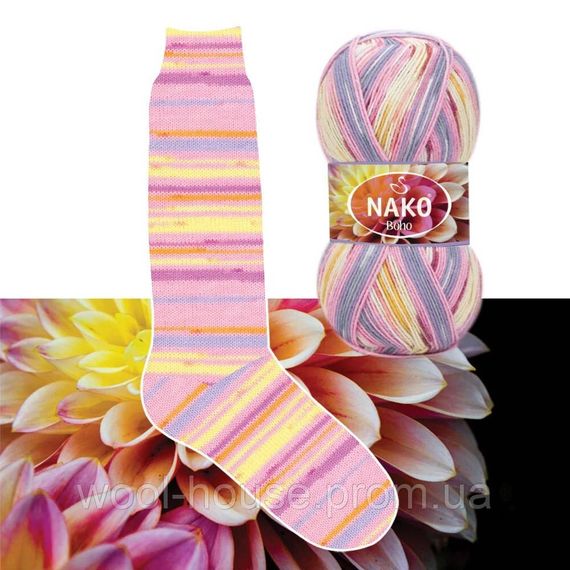 Шкарпеткова пряжа Nako Boho Concept, 82135