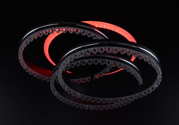Люстра світлодіодна стельова LED світильник для квартири на стелю лед 26529 Чорний 16х43х43 см. | Зображення 7