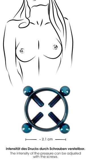 Затискачі для сосків - Bad Kitty Nipple Jewellery Blue | Зображення 5