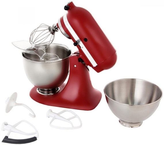 Міксер планетарний настільний KitchenAid Artisan з чашею 4.8 л 5KSM175PSEER з двома чашами Червоний | Зображення 1