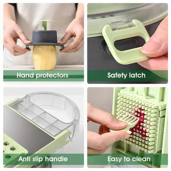 Овочерізка з контейнером Vegetable Cutter 9 в 1 | Зображення 6