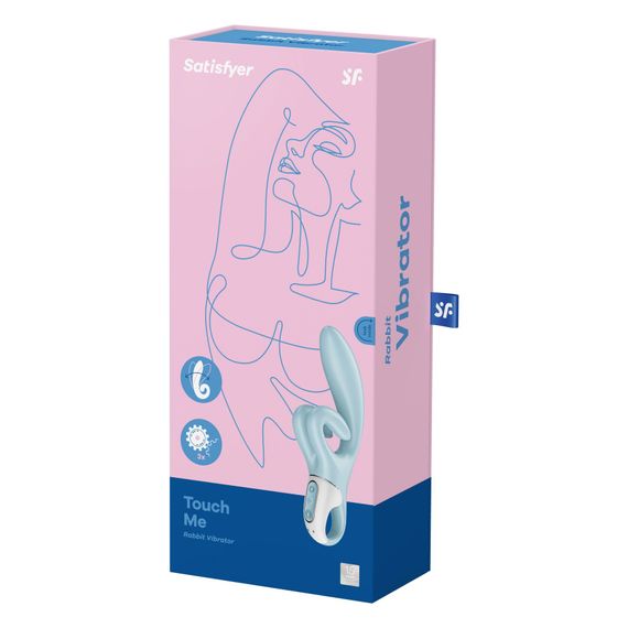 Вібратор-кролик Satisfyer Touch Me Blue, подвійний відросток, 3 потужні мотори | Зображення 6