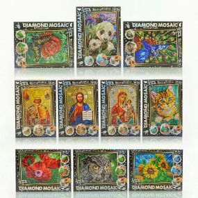 Креативное творчество "Алмазная живопись. DIAMOND MOSAIC" DM-02 Danko Toys Маки Вид 4