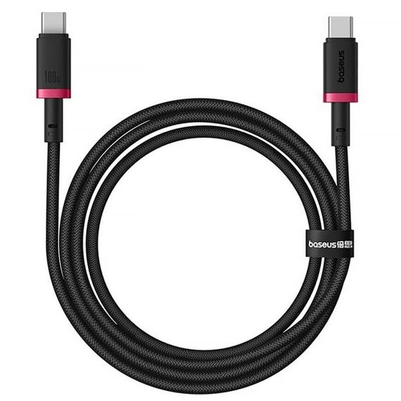 Дата кабель Baseus Dura Series Fast Charging Type-C to Type-C 100W (1m) (P10377803U01) Red / Black | Зображення 1