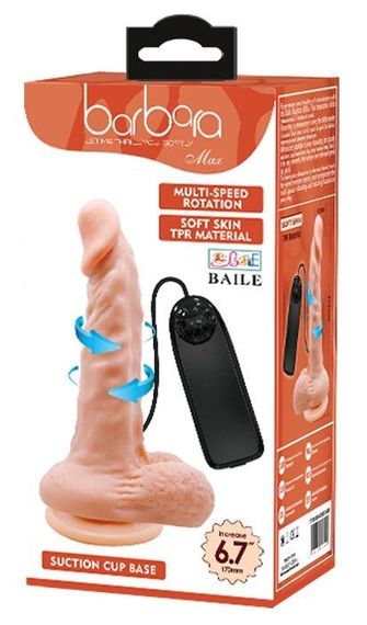 Фаллоимитатор на присоске с функцией ротации BARBARA 6,7'' Max MULTI-SPEED Rotation, BW-008018BR sexstyle | Зображення 9