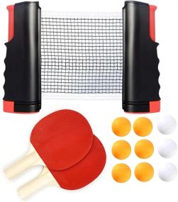 Портативний набір для тренувань з настільного тенісу: висувна мережа, ракетки, м'ячі та сумка SV227