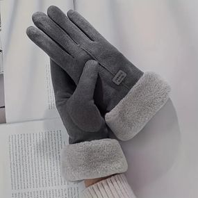 Уютные зимние перчатки, плюшевая подкладка, толстые и теплые для спорта и активных прогулок, рождественские