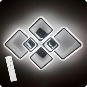 Люстра світлодіодна 517 Light 3color з пультом 150Вт Хром (01553)