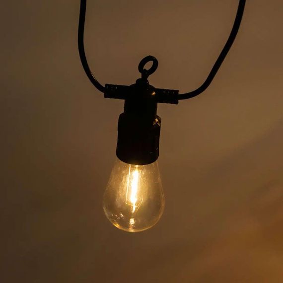 Гірлянда вулична у стилі ретро світлодіодна жовта S14 на 10 LED ламп завдовжки 5 метрів S14Y | Зображення 9